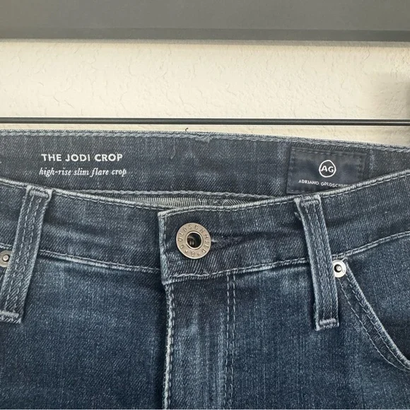 AG Jeans The Jodi Crop High Rise Slim Flare Crop Size 26 Adriano Goldschmied - Picture 7 of 7